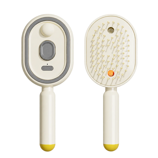 Softmorrow Mist Comb in beige, front and back on a white background