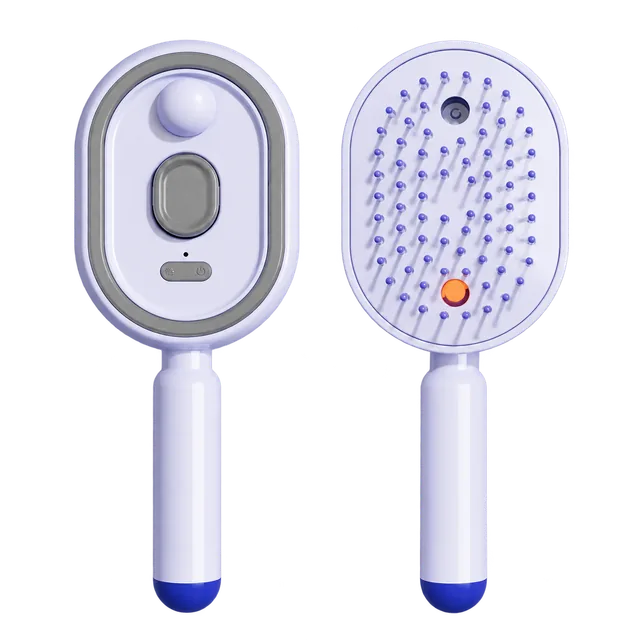 Purple comb, front and back views, with the background removed